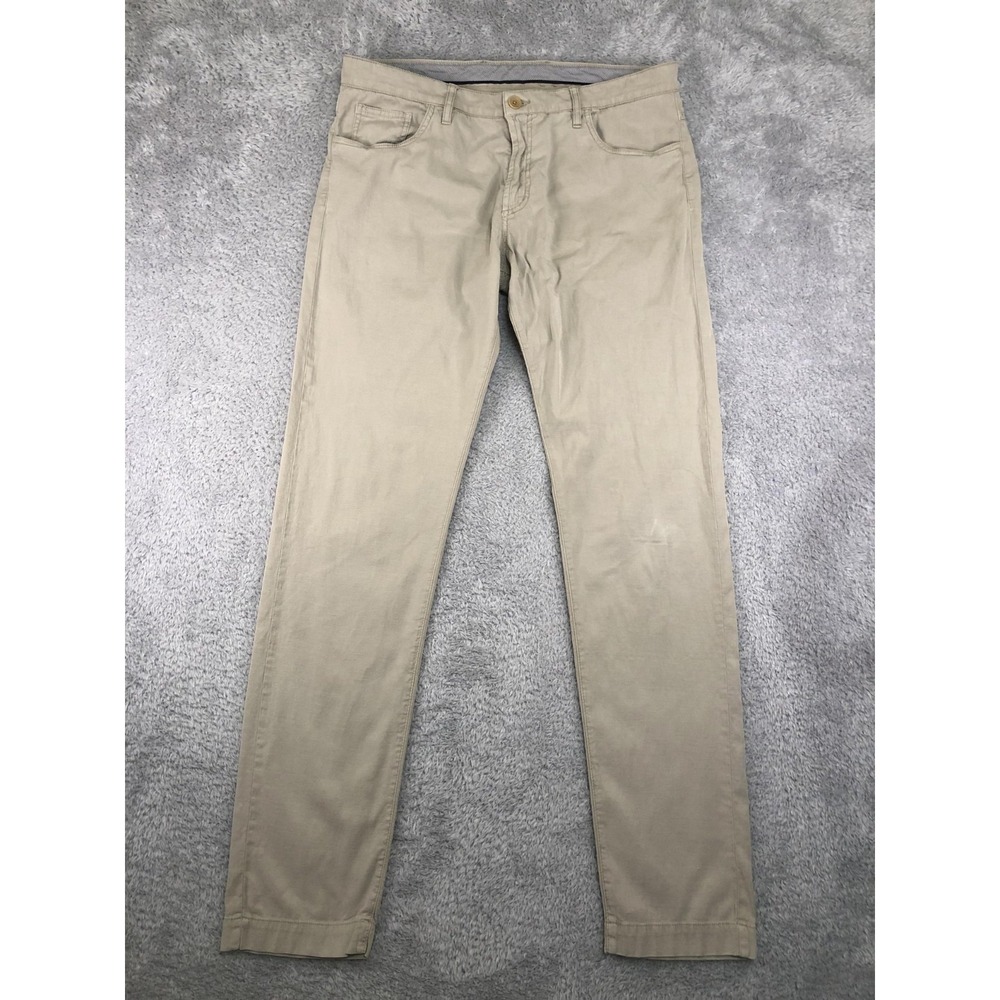 Neiman Marcus Pants Men's Size S (35x34) Beige Linen Blend *Flaw